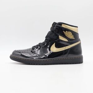 Nike Air Jordan Black and Gold Sneakers
